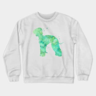 Bedlington Terrier Dog Watercolor Painting Crewneck Sweatshirt